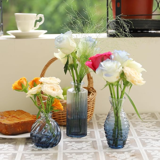 VASEA Black Vase, Bud Vases Set of 12