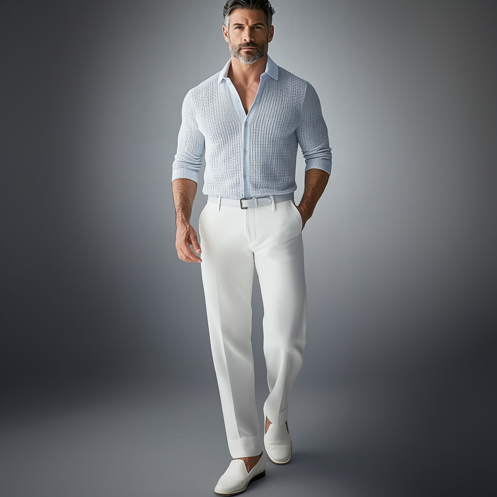 Men's Solid Single Pleated Slant Pocket Suit Pants