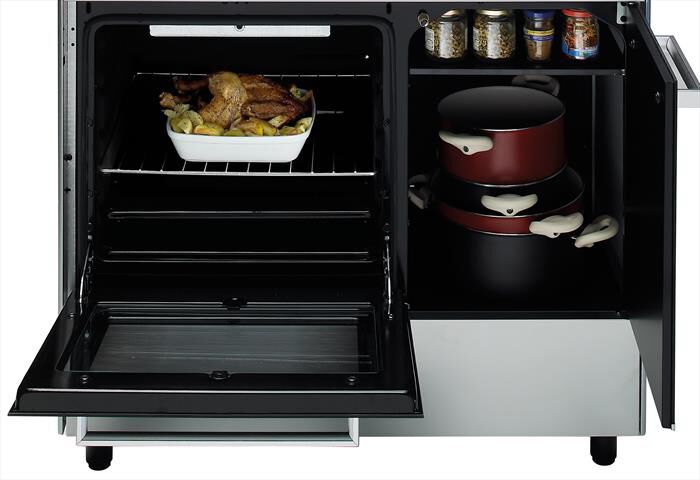 GLEM GAS - Cucina a gas ed elettrica AR856EI Classe A-Inox
