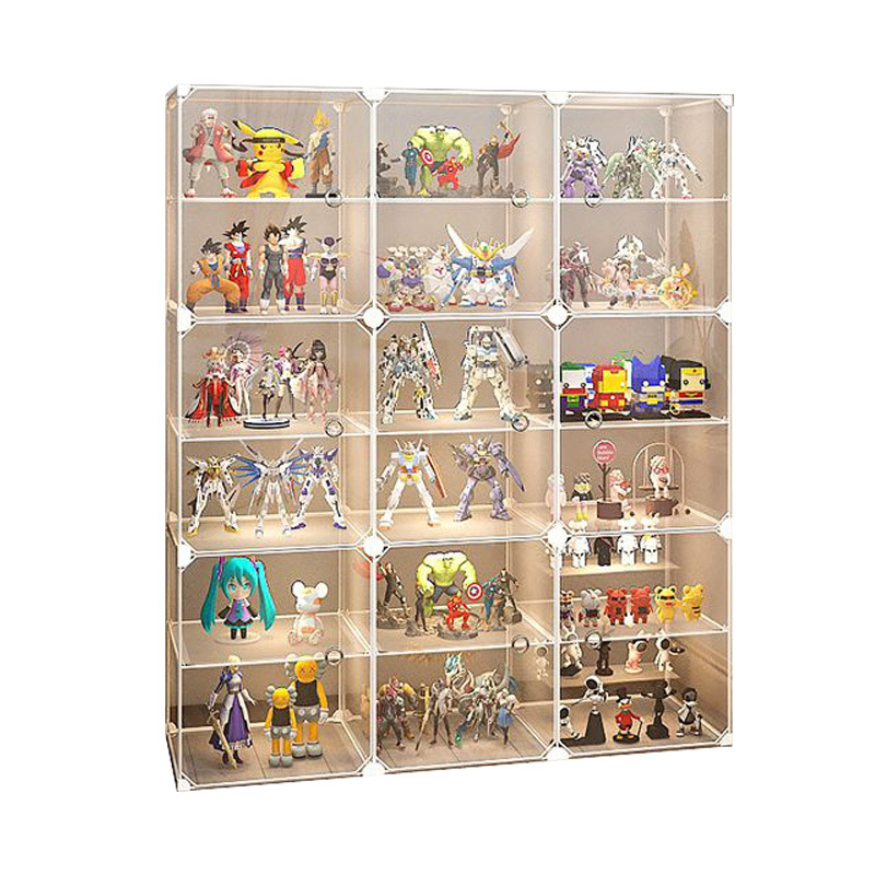 Customized Hand-Made Display Cabinet Building Block Storage Box Household Transparent Children's Toys Dust-Proof Model Display Shelf