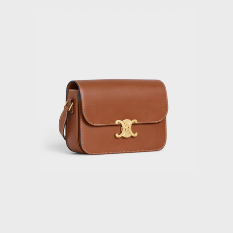 CLASSIQUE TRIOMPHE BAG IN NATURAL CALFSKIN TAN