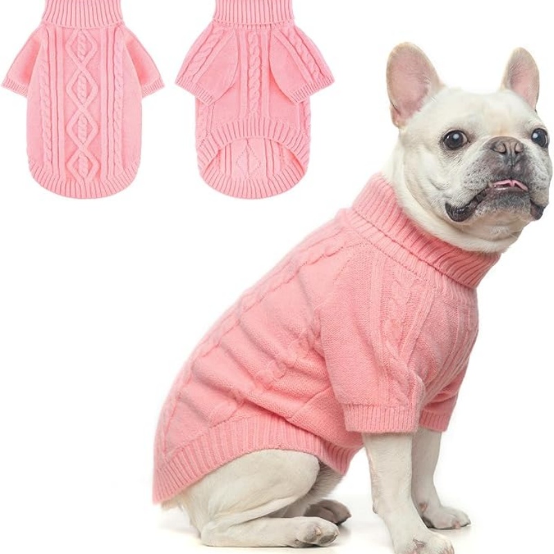 FURATTIRE Cable Knit Small Dog Sweater