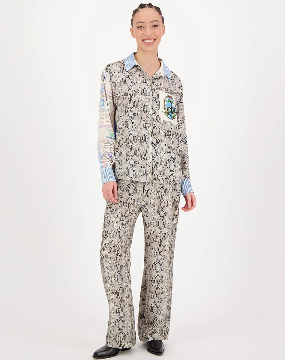 Snakeskin Flamingo Track Pant‌