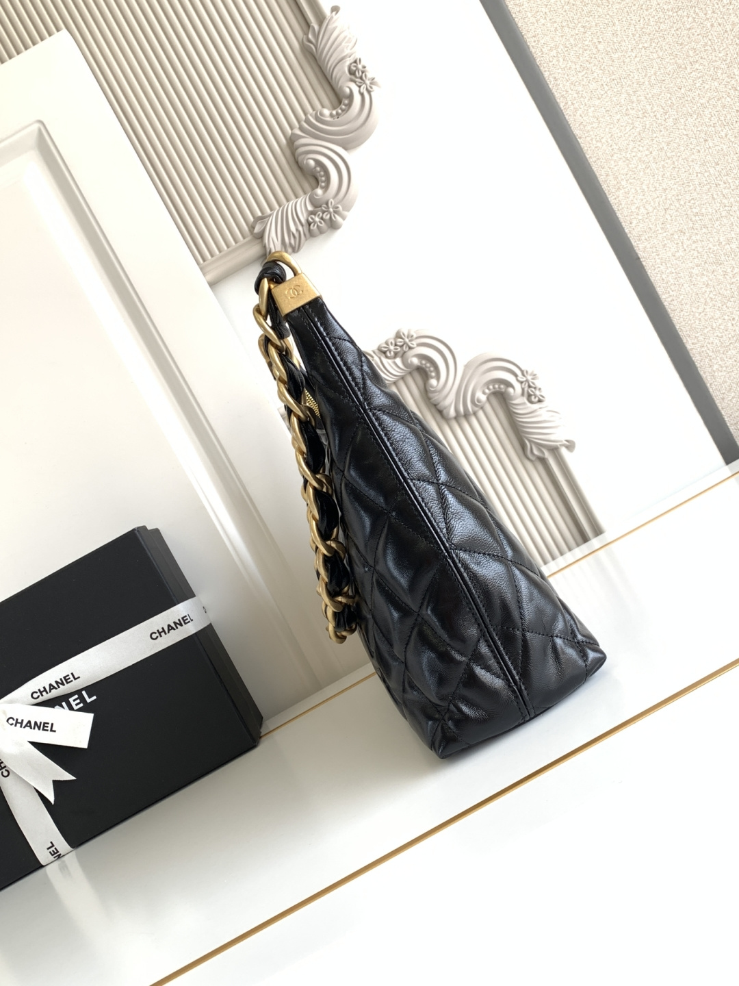 25 Black Hobo Bag (Model AS4382) - Mocuir