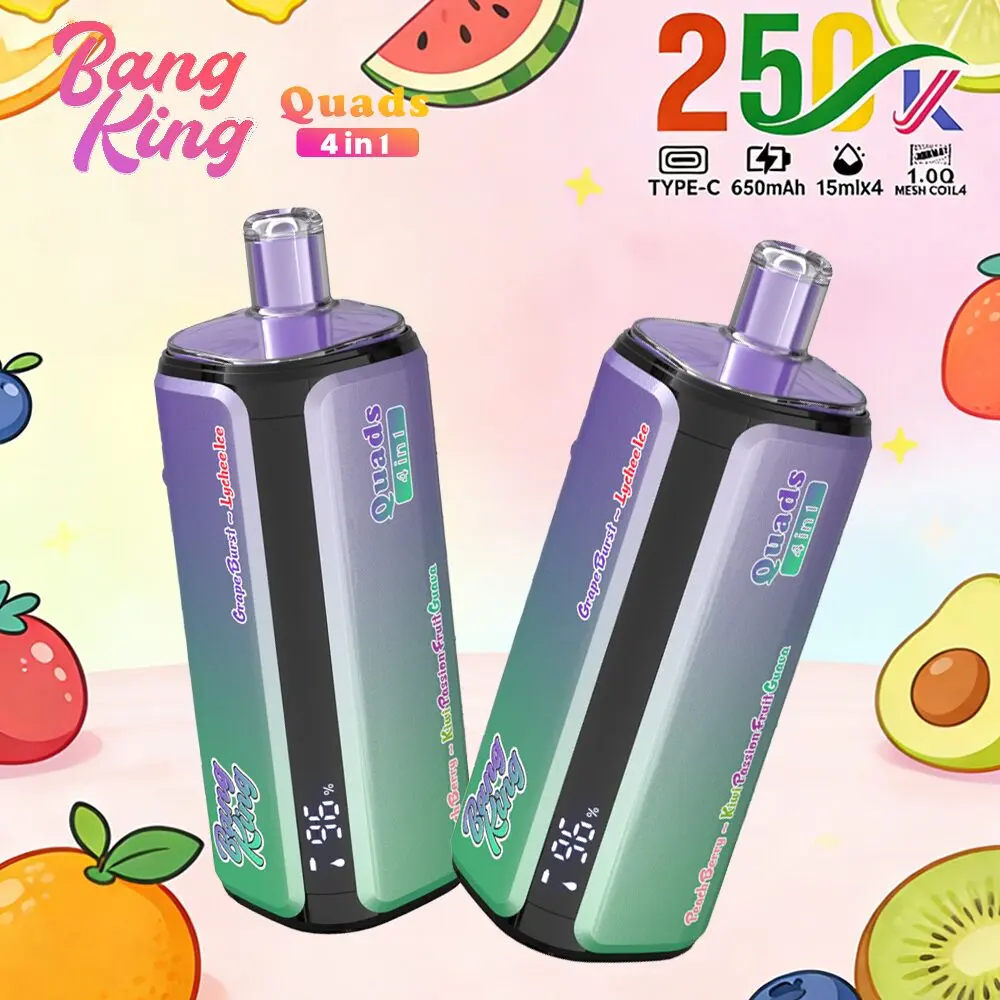 【New Arrive】Bang King 250000 Puffs 4-in-1 Vape – Ultra High Capacity | Mesh Coil | Type-C Rechargeable