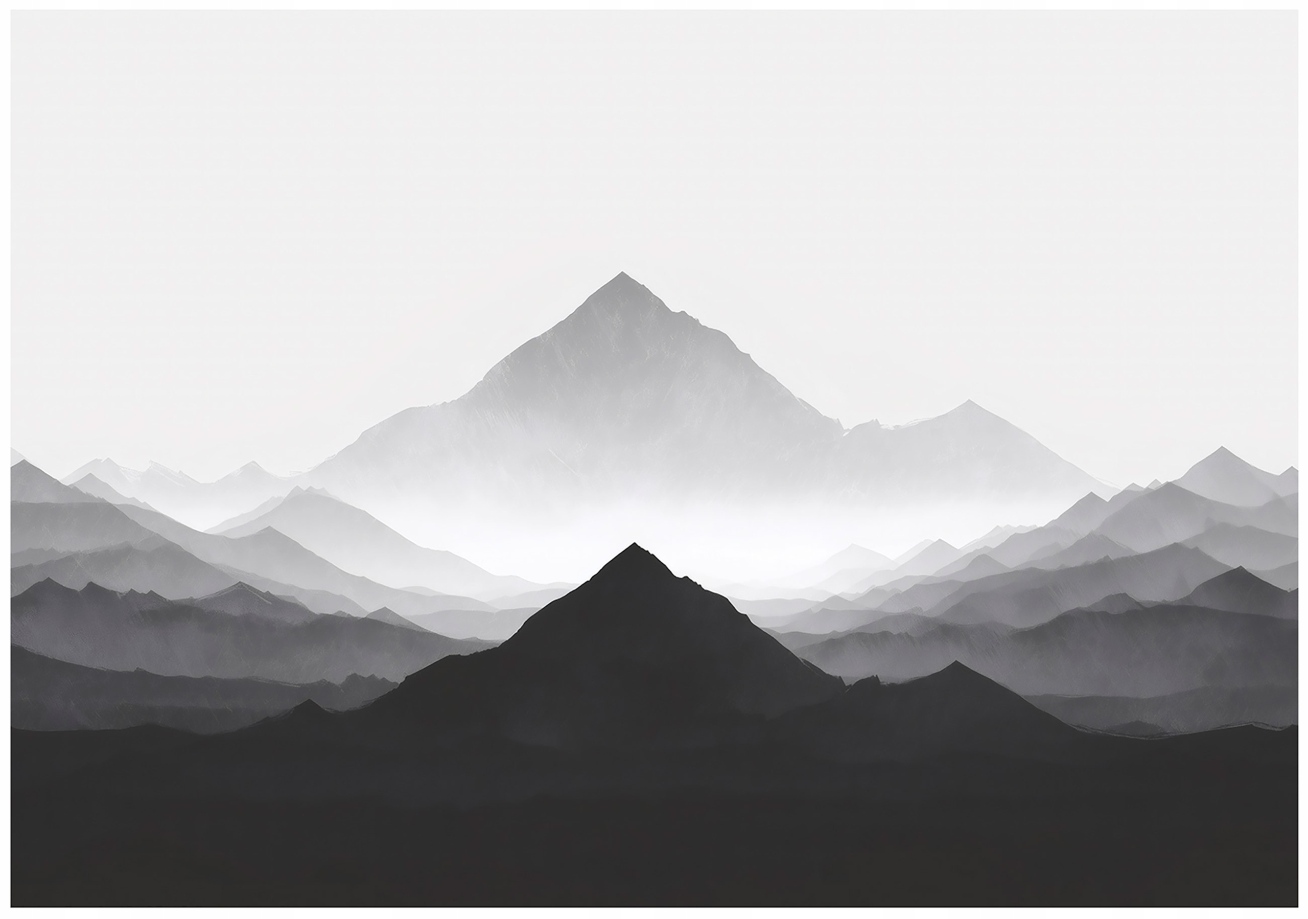 Wall mural mountains nature landscape bedroom living room wallpaper non-woven