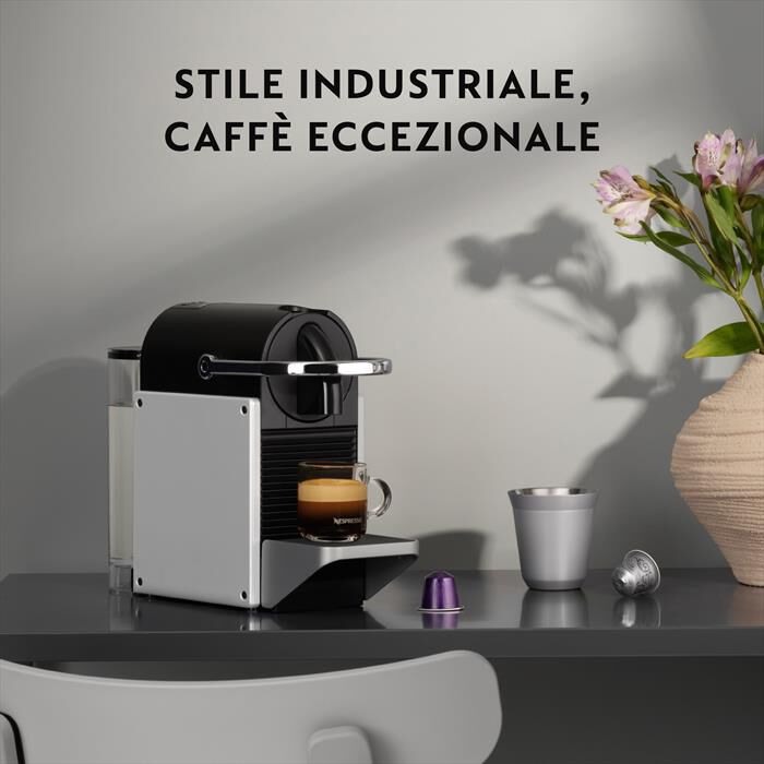 DE LONGHI - Macchina da caffè Pixie EN127.S capsule Nespresso-silver