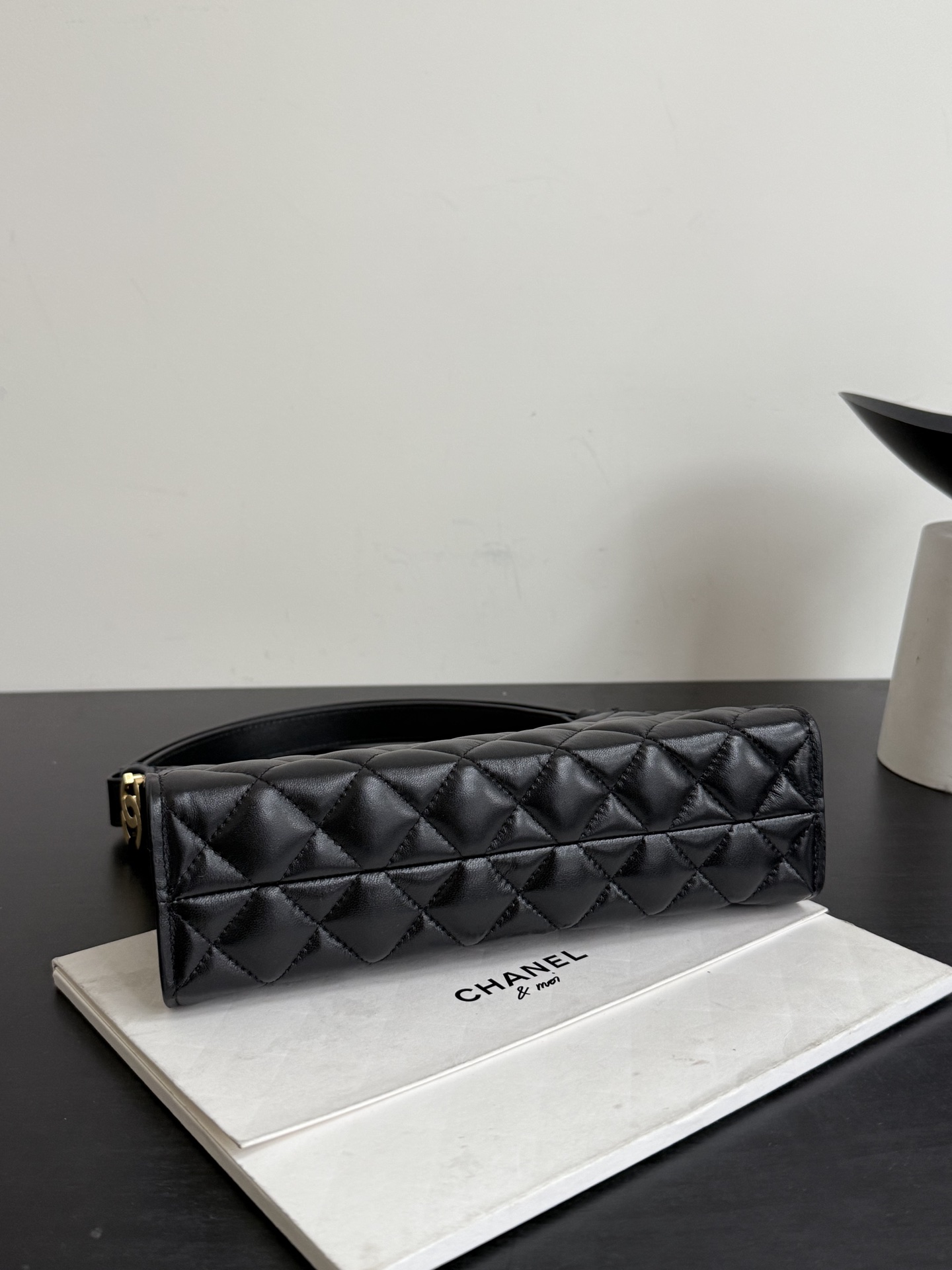 31 Bag Medium in Black Quilted Lambskin with Gold-Tone Hardware - Mocuir