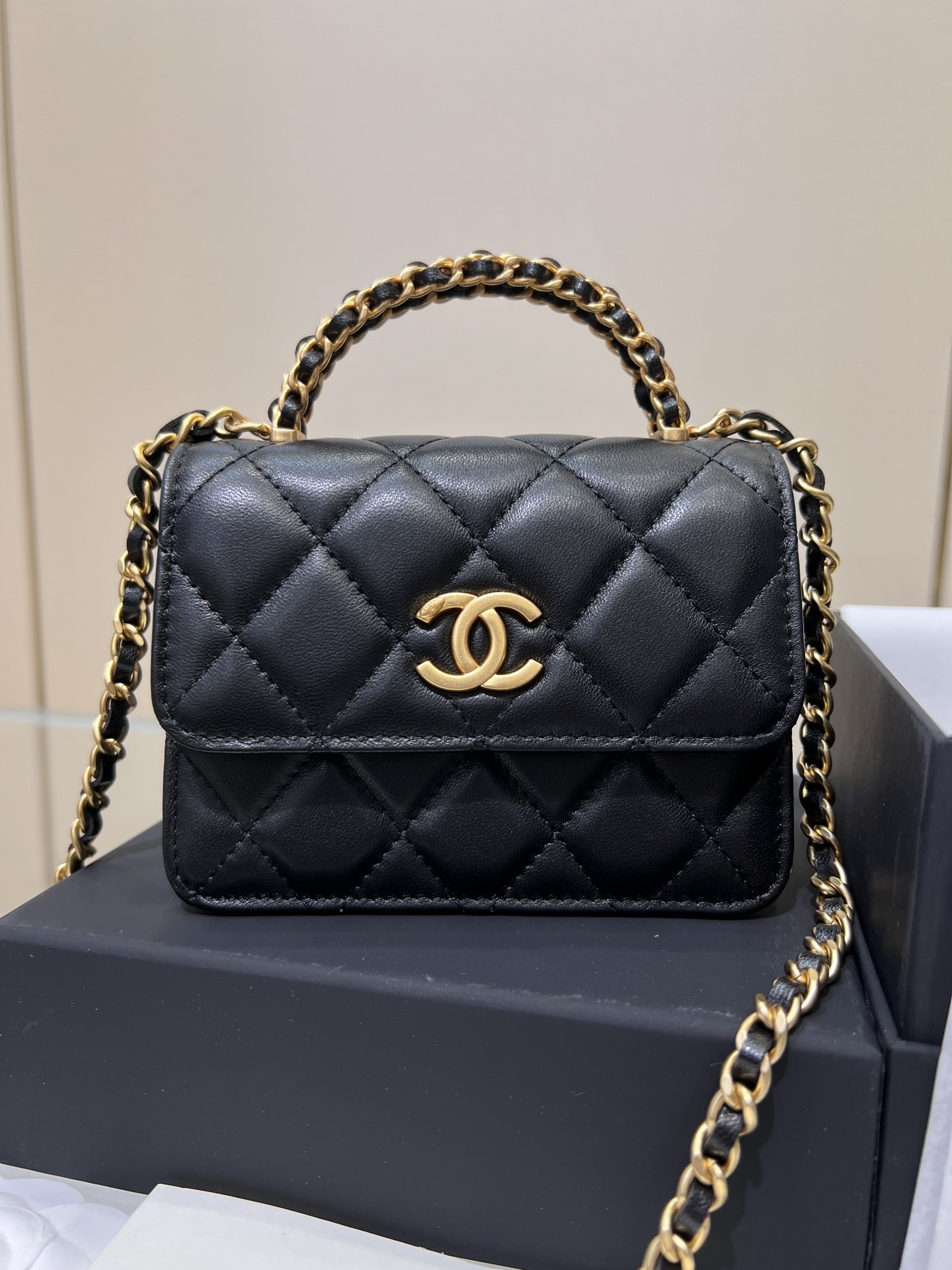 Mini Top Handle Flap Bag - Mocuir