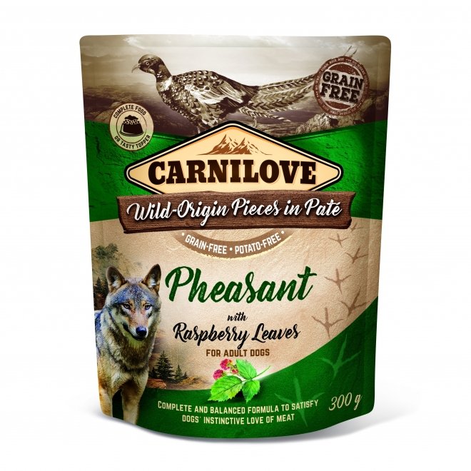 Carnilove Dog Phesant Raspberry Leaves Paté, 300 g