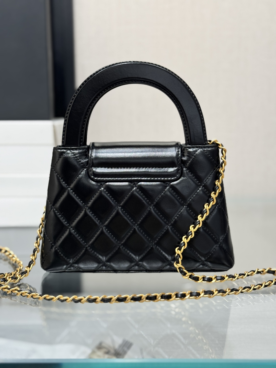 Mini Kelly Shopping Bag（Gold logo） - Mocuir