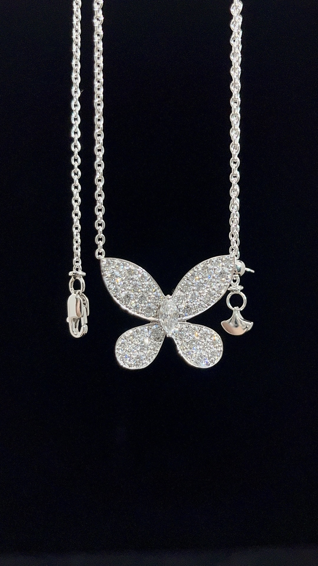 Full-Diamond Butterfly Necklace