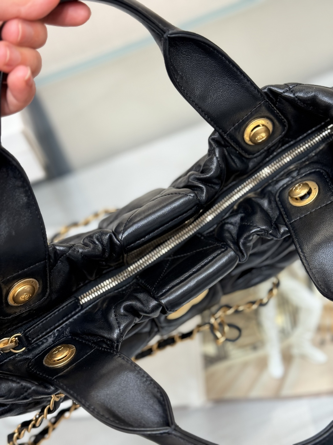 25K Bow Handle Bag（Lambskin） - Mocuir