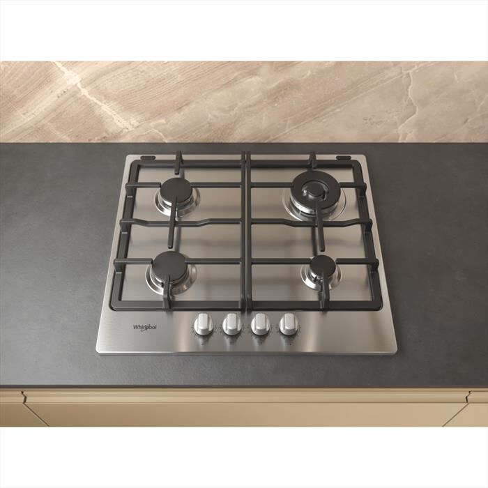 WHIRLPOOL - Piano cottura a gas ELEMENTS TGML 661 IX/R 58 cm-Acciaio inossidabile