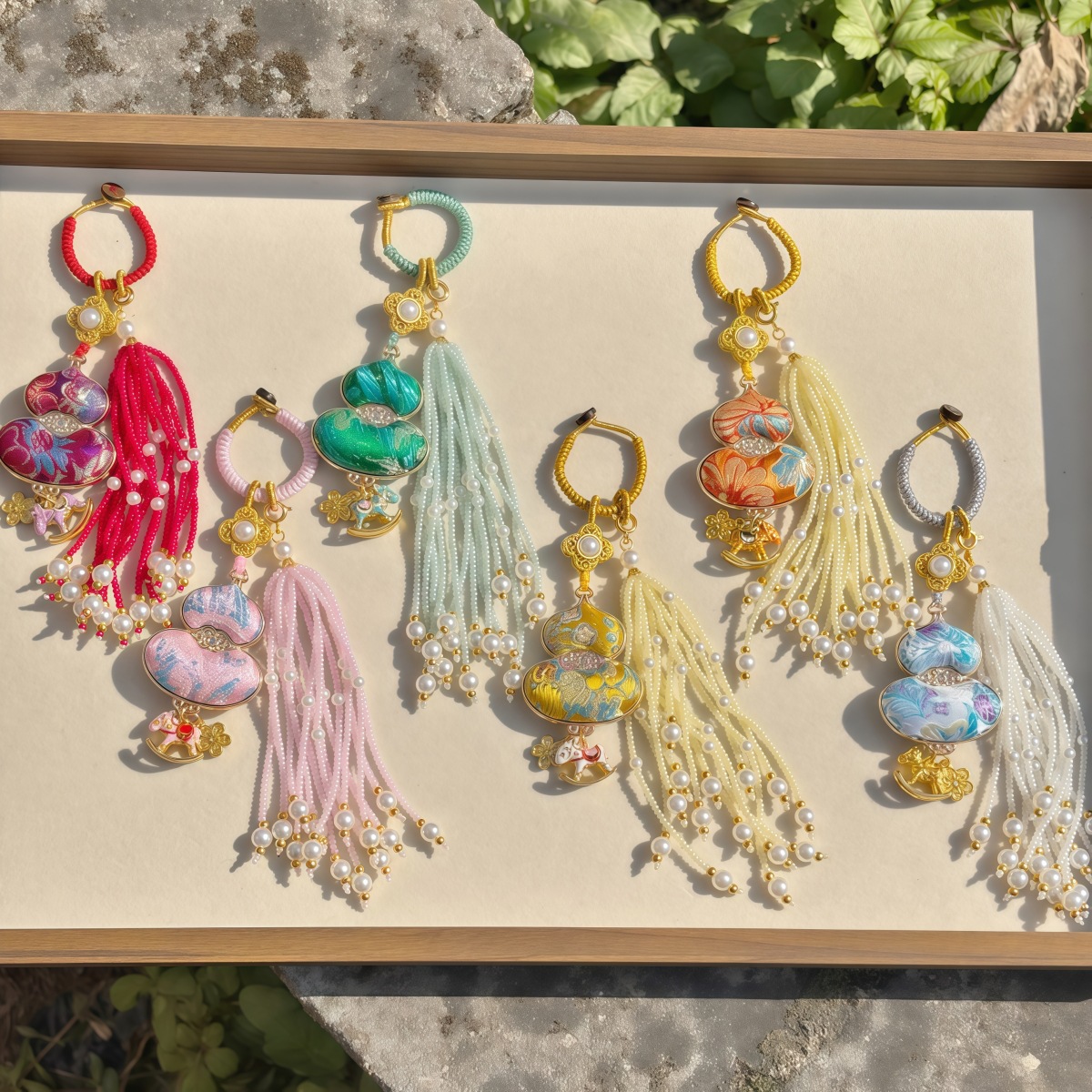 Chinese style embroidery gourd pendant decoration