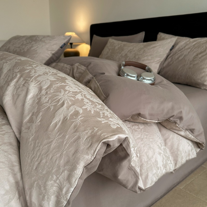 Long-staple cotton bed set of four 100% cotton 60 cotton jacquard quilt cover bed linen