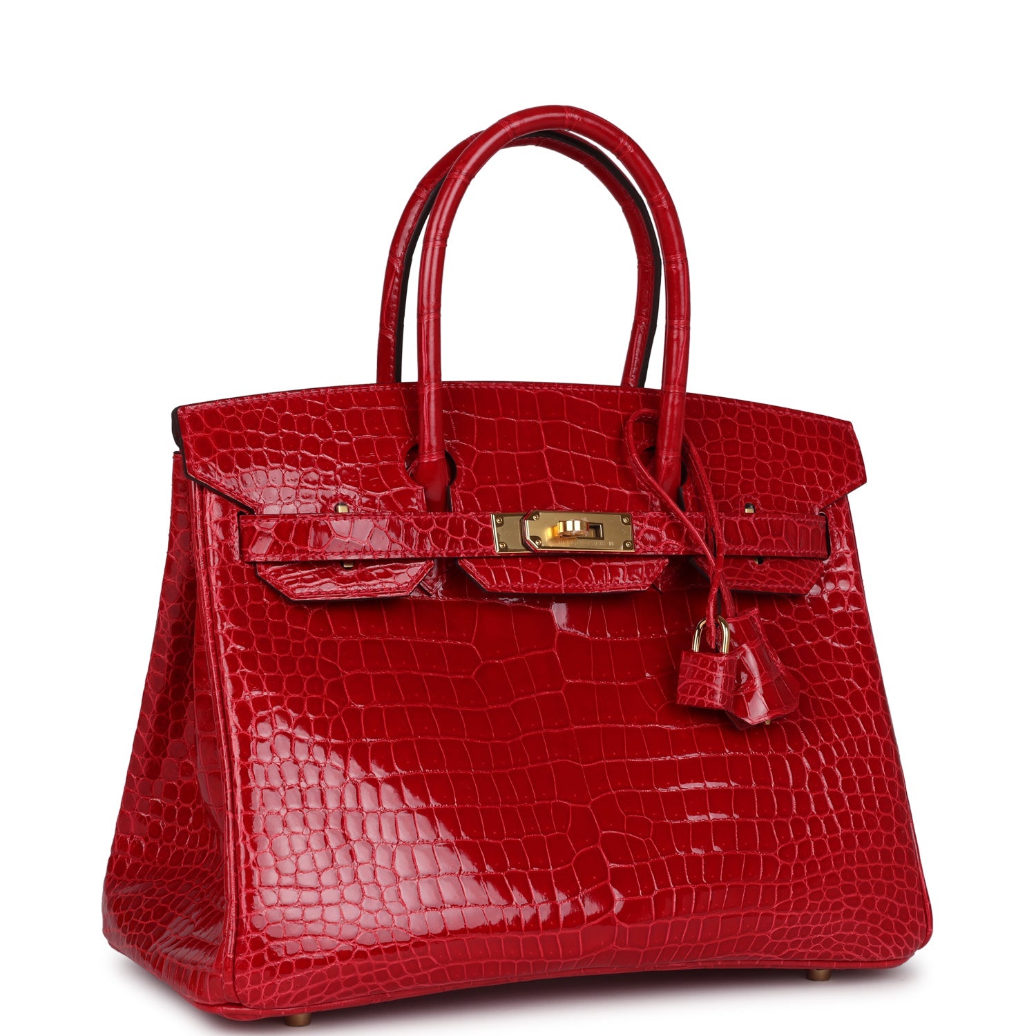 Birkin 30 Braise Shiny Porosus Crocodile Gold Hardware