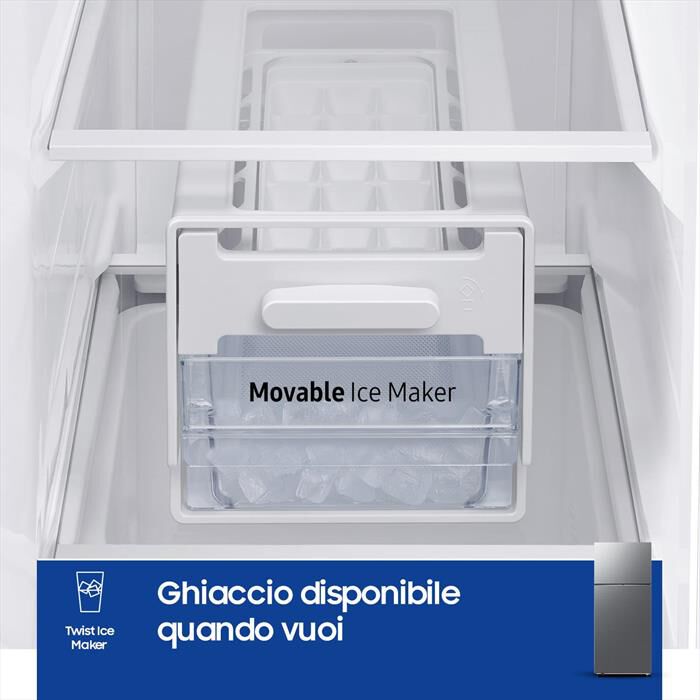 SAMSUNG - Frigorifero 2 porte RT53DG7A14S9EF Classe E 530 lt-Metal Inox