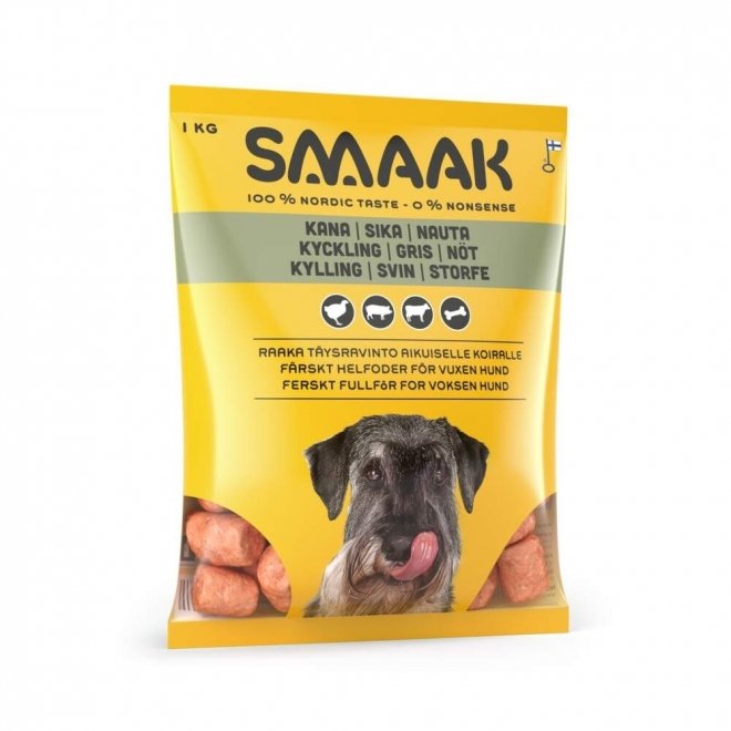 Smaak Raw Complete kylling, svin & storfevom 1kg