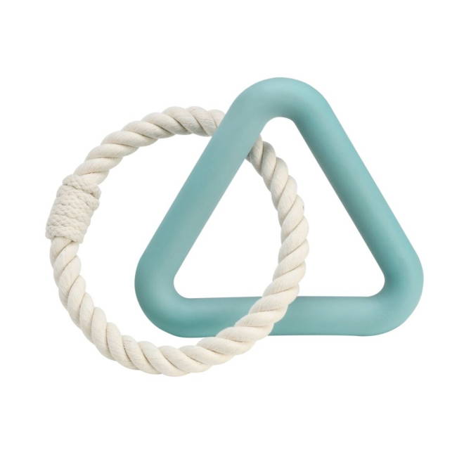 Little&Bigger Tug & Play Triangel Gummileke med tau Mintgrønn L