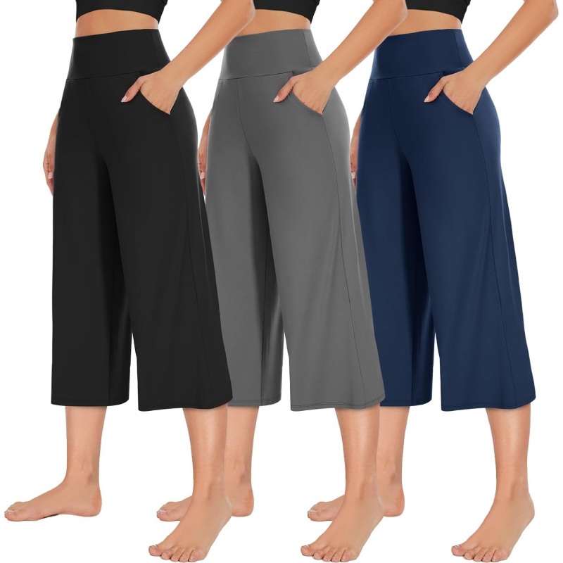 3 Pack Women's Wide Leg Pants