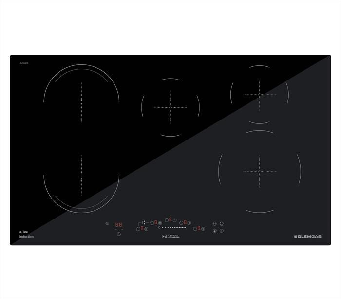 GLEM GAS - Piano cottura induzione GTI951BSL 86 cm-Nero Lucido