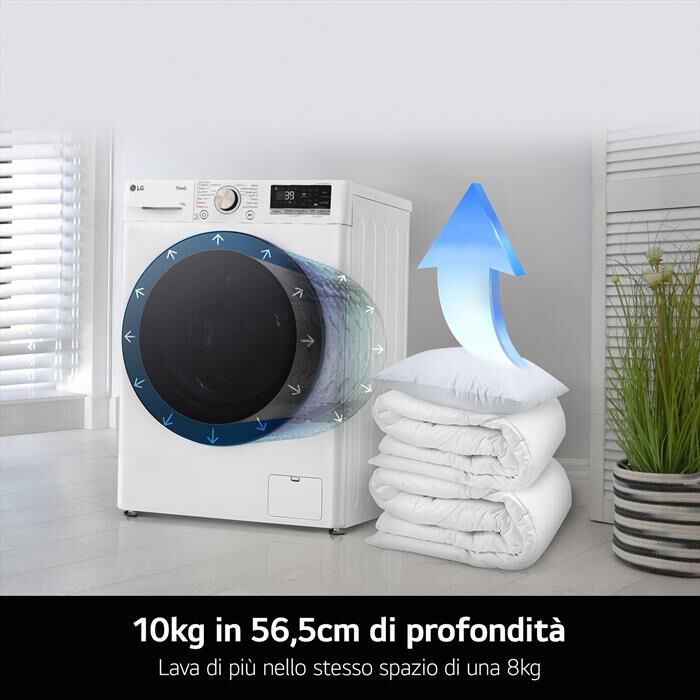LG - Lavatrice AI DD R7 F4R7010TSWG 10kg Classe A-Bianco