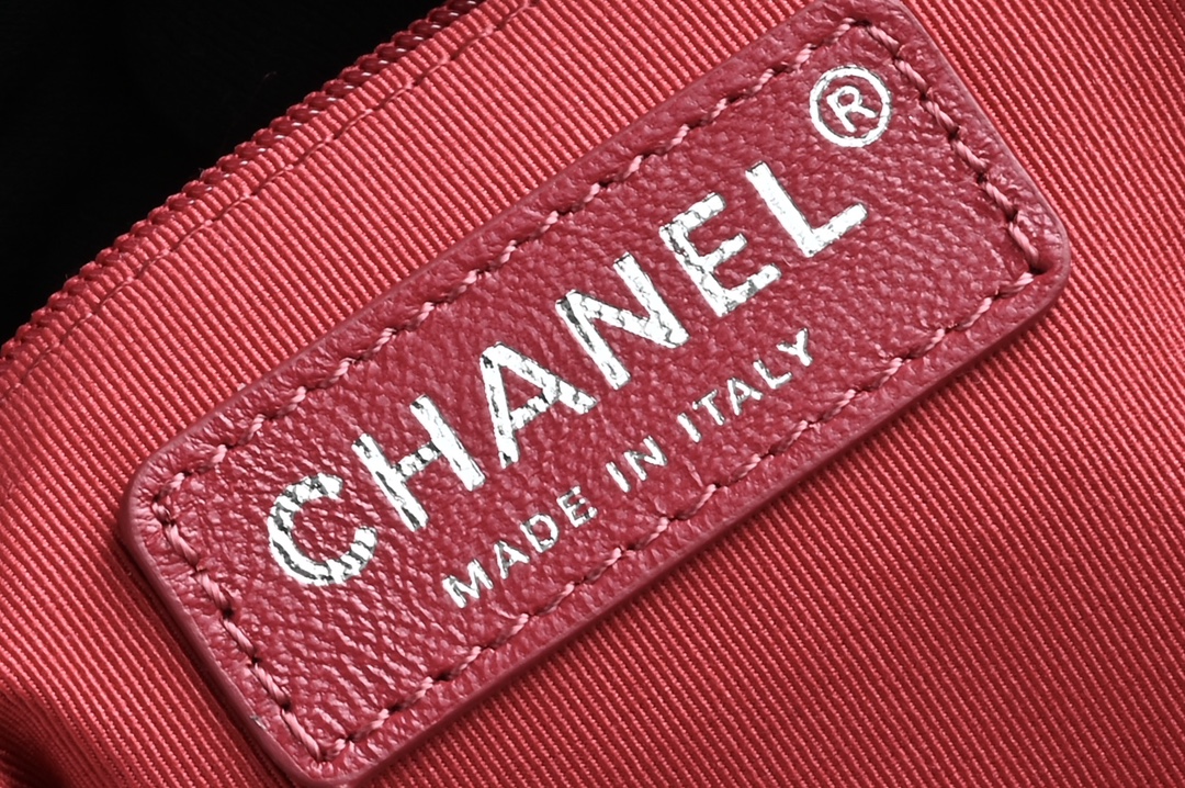 Small Gabrielle Hobo Bag in Navy Blue and Black Quilted Aged Calfskin with Gold-Tone and Silver-Tone Metal (Model A91810) - Mocuir