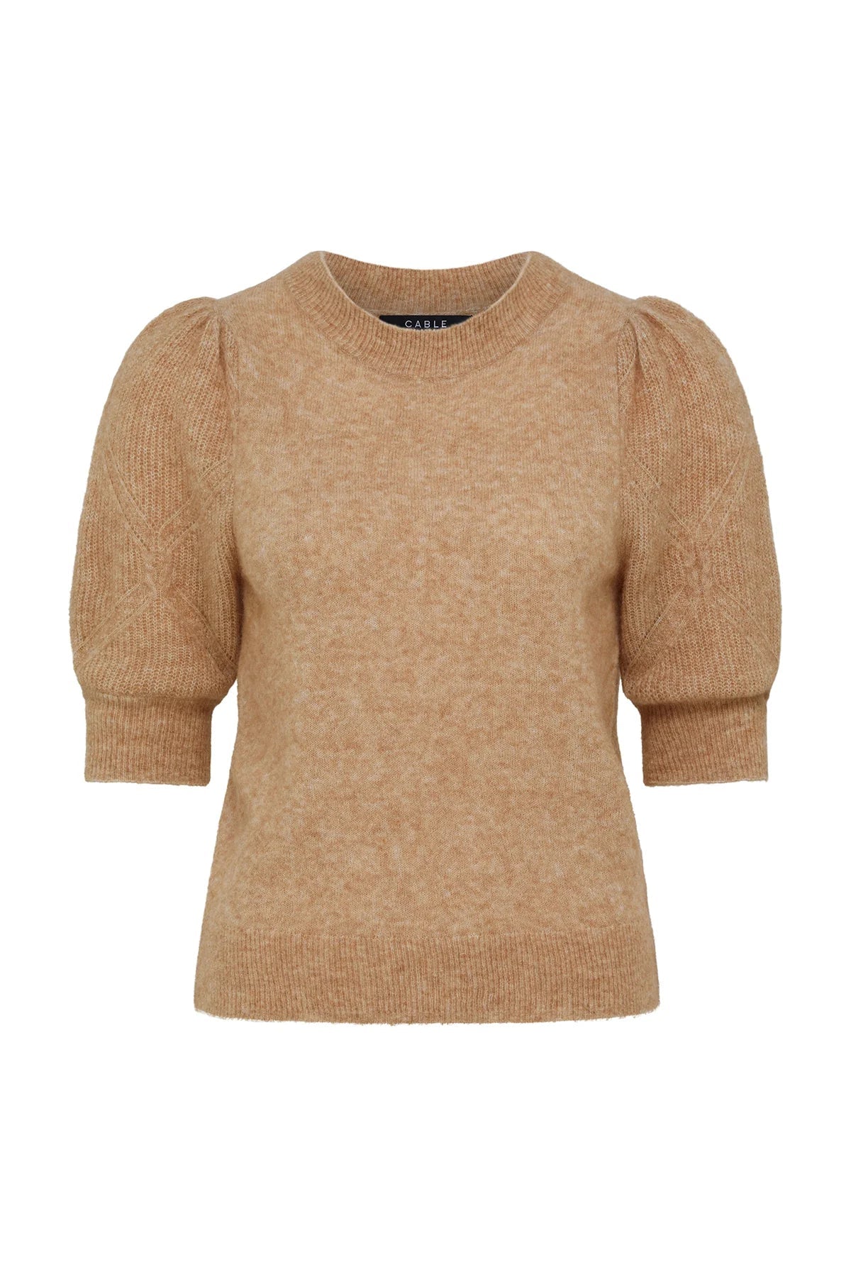 Cropped Cable-Knit Tee