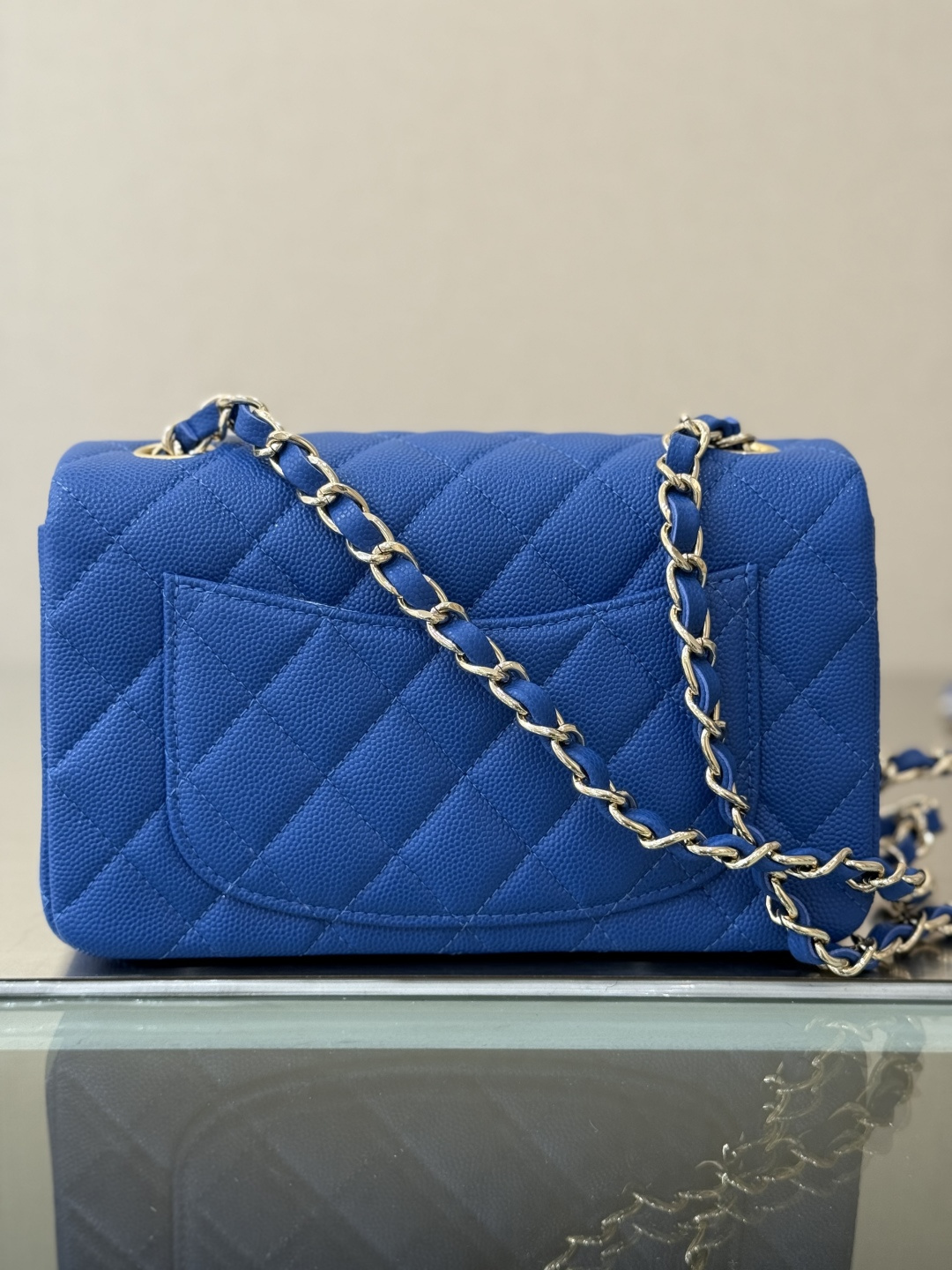 Mini Classic Flap Handbag（Blue） - Mocuir
