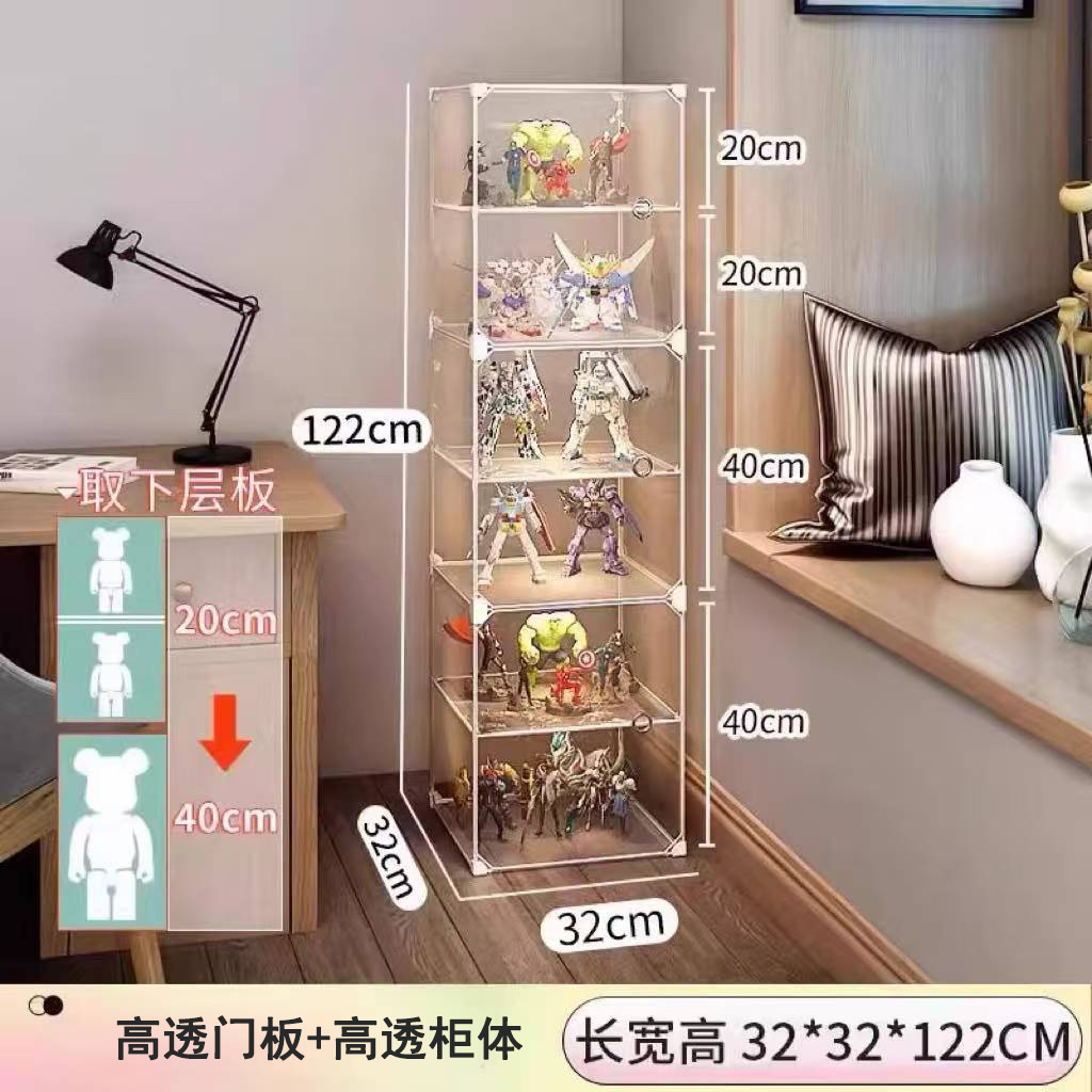 Customized Hand-Made Display Cabinet Building Block Storage Box Household Transparent Children's Toys Dust-Proof Model Display Shelf