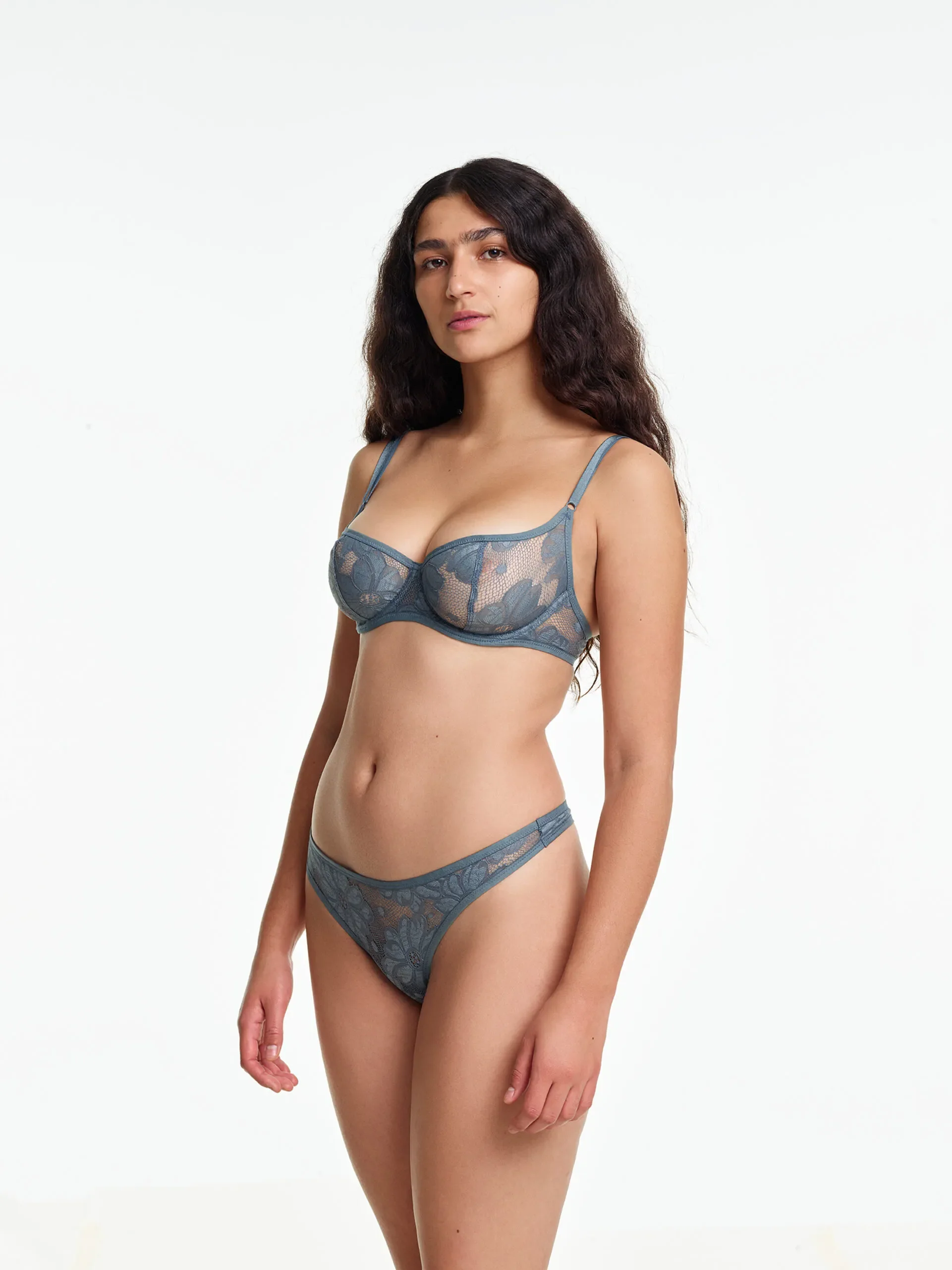 Yasmine Eslami Prune Balcony Bra
