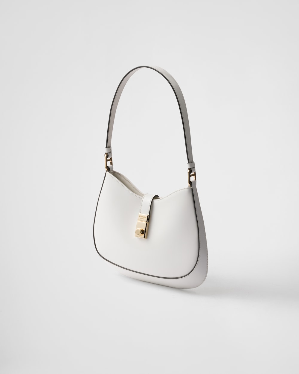Cleo Brushed Leather Shoulder Bag With Clasp Closure