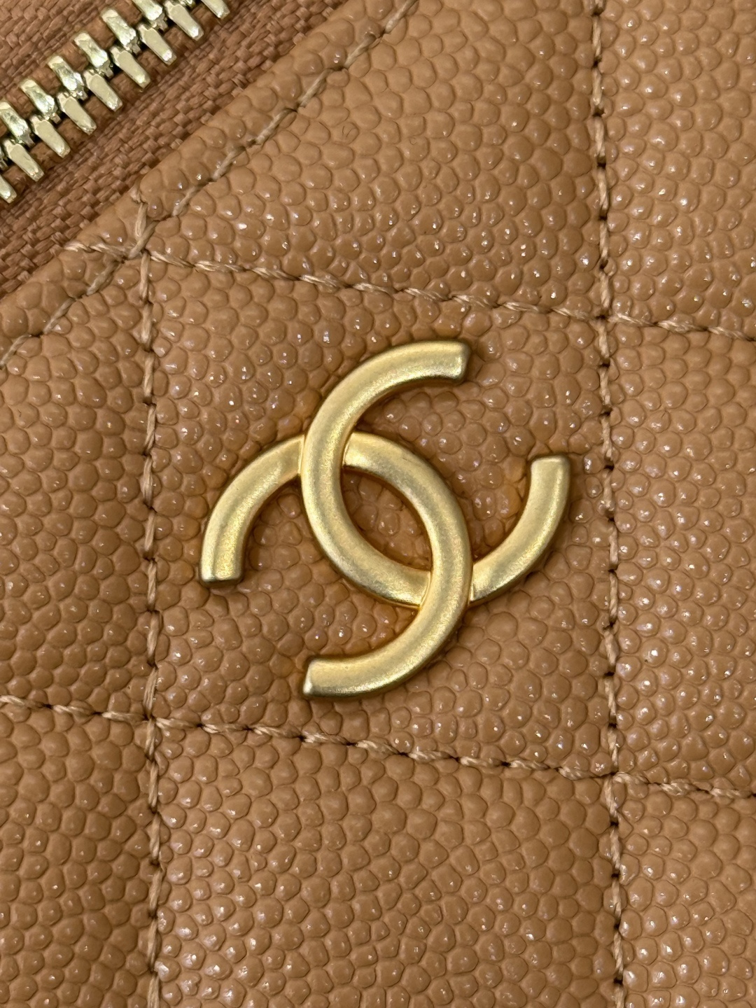 Vanity Case with Handle（Caramel） - Mocuir