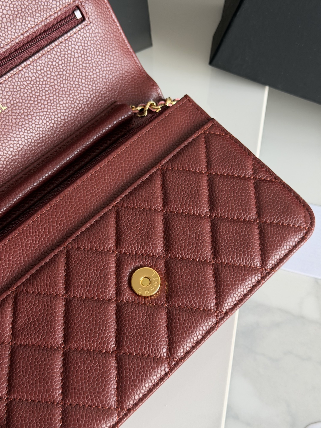 25C/26C Wallet On Chain（Burgundy） - Mocuir