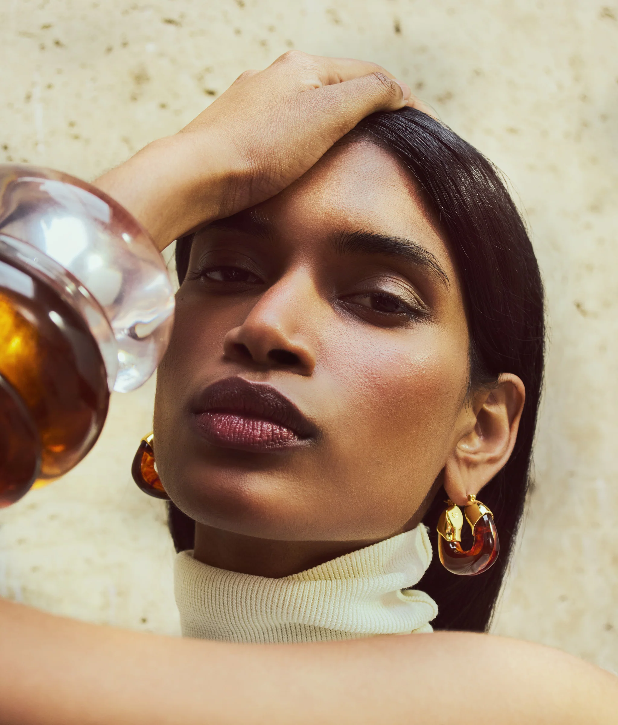 Organic Hoops in Tortoise