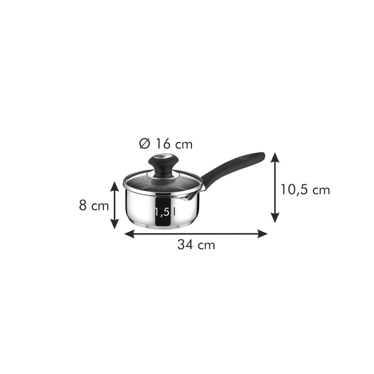 Rendlík PRESTO s nálevkou a poklicí ø 16 cm, 1,25 l