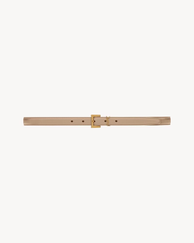 cassandre thin belt with square buckle in box leather