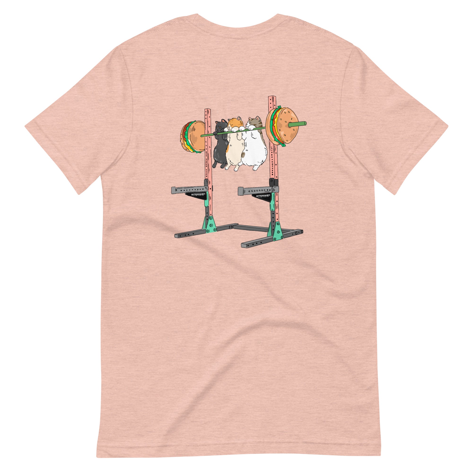 Squat stand challenge gym T-shirt. Cat T-shirt. gym wear