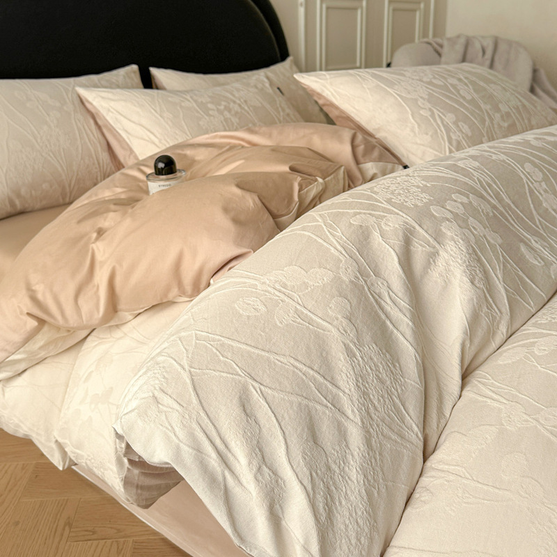 Long-staple cotton bed set of four 100% cotton 60 cotton jacquard quilt cover bed linen