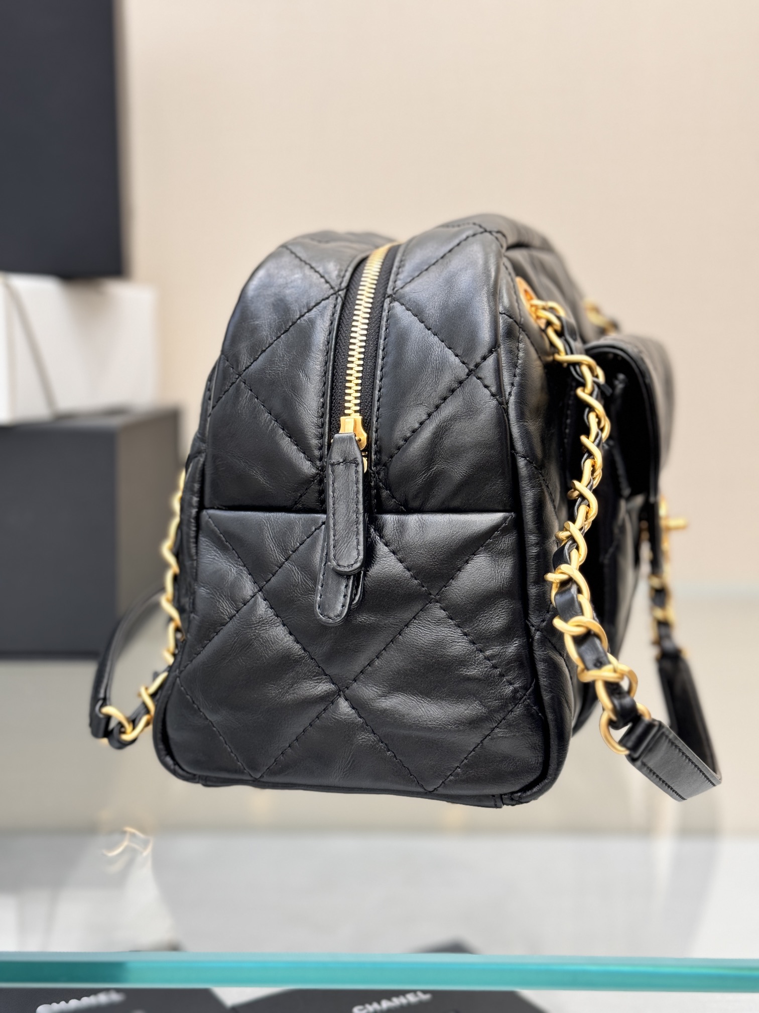 24B Trendy CC Bowling Bag - Mocuir