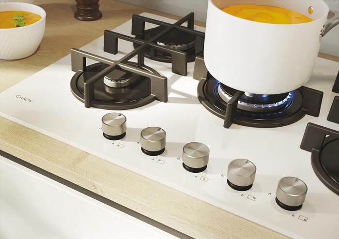 CANDY - Piano cottura gas CVG74WTW 74,5 cm-Bianco