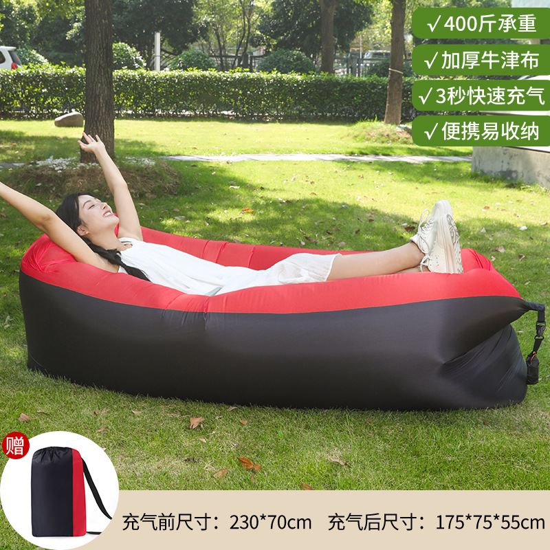 Outdoor Lazy Inflatable Sofa Air Mattress Nap Internet Popular Air Cushion Bed Folding Single Person Portable Camping Chair