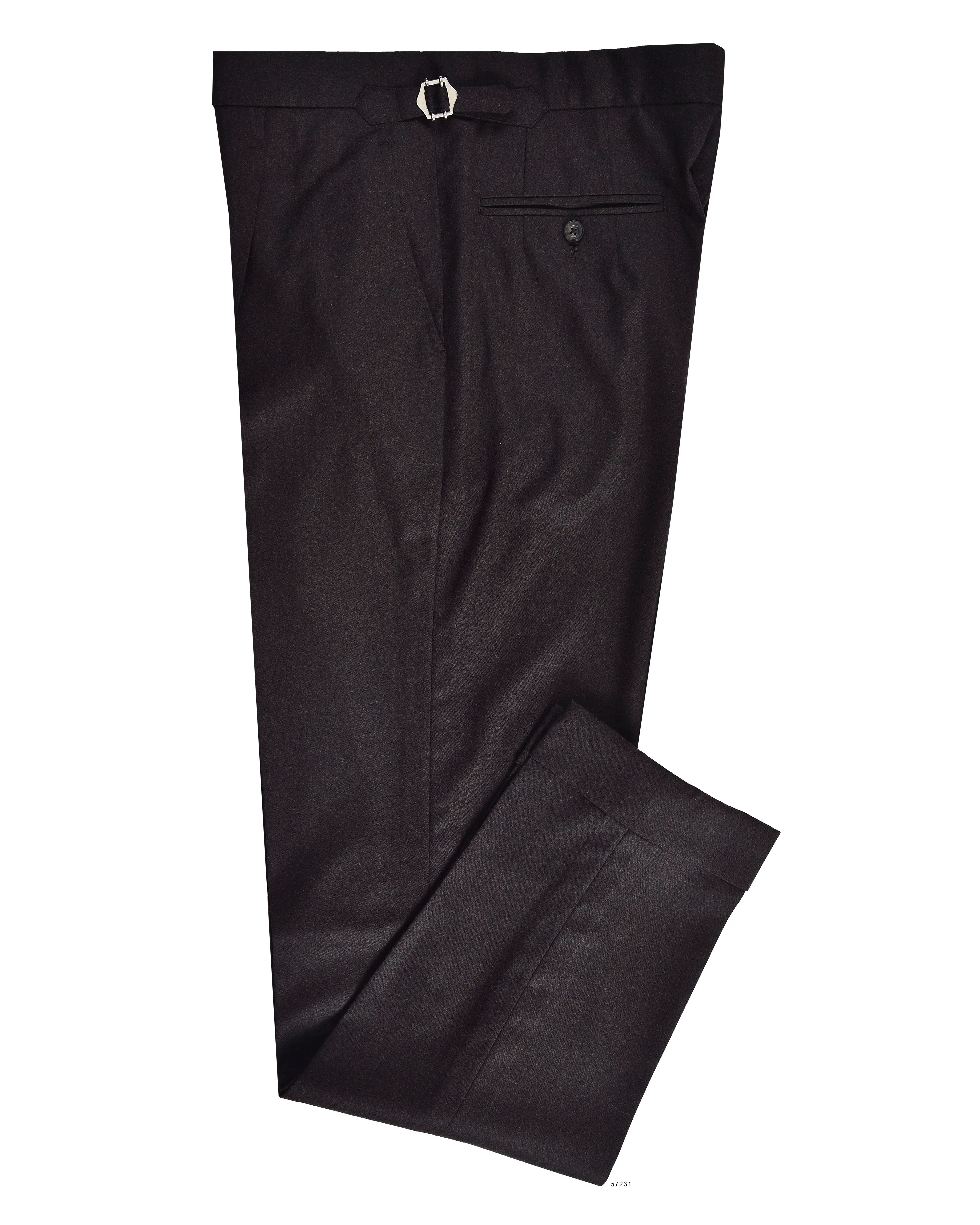 Dark Chocolate Brown Flannel Dress Pant