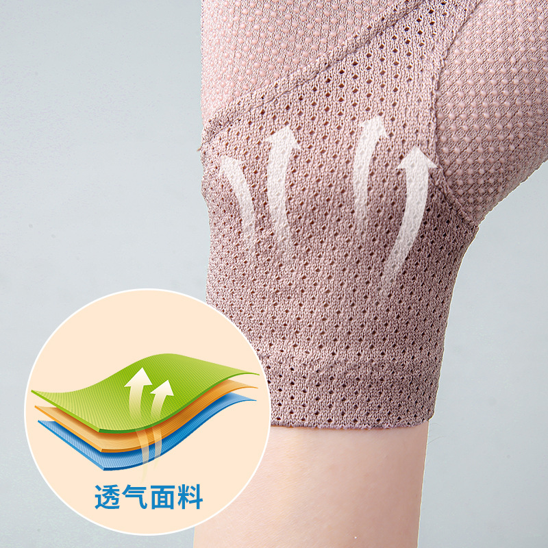 Spring and Summer Half-Finger Women's Ice Silk Fingerless Gloves for Manicure, Tea Picking, Cycling, Driving, Non-Slip, Sun Protection, Touchscreen Compatible