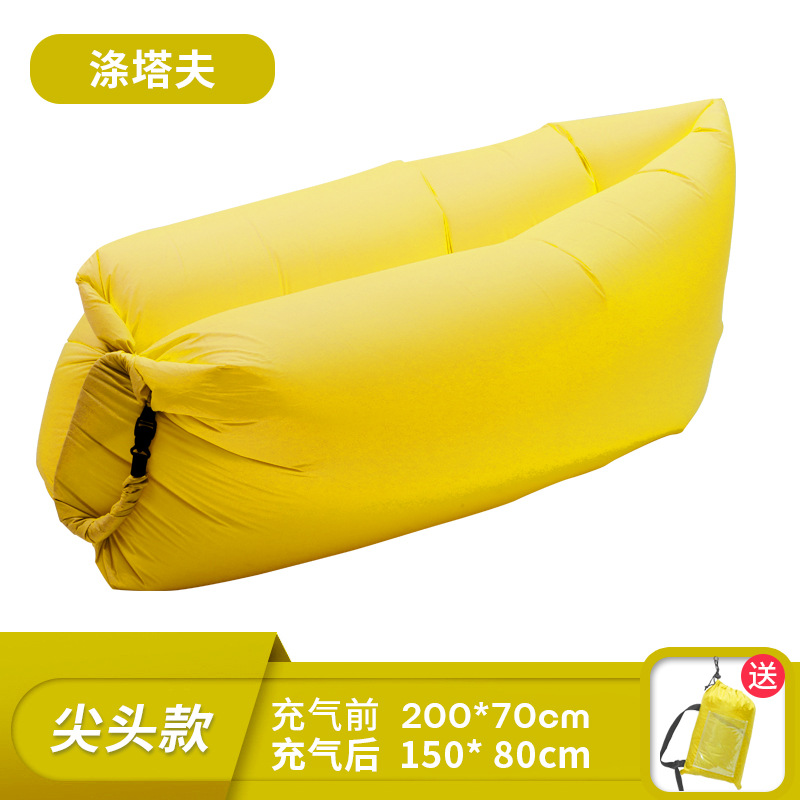 Outdoor Lazy Inflatable Sofa Air Mattress Nap Internet Popular Air Cushion Bed Folding Single Person Portable Camping Chair
