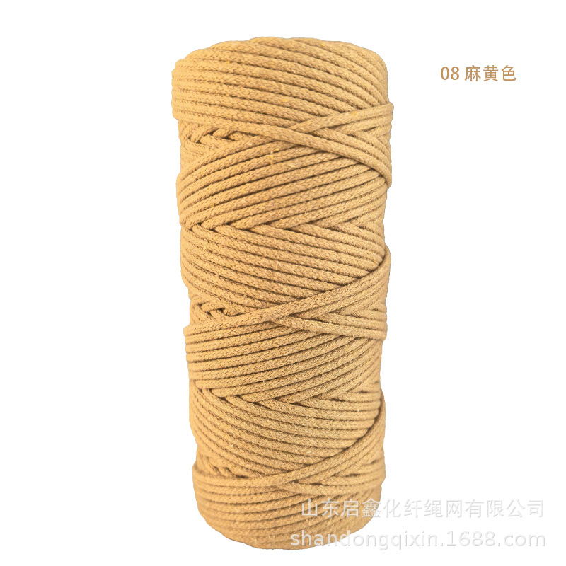 Braided rope drawstring decorative tapestry rope tag rope colored cotton rope