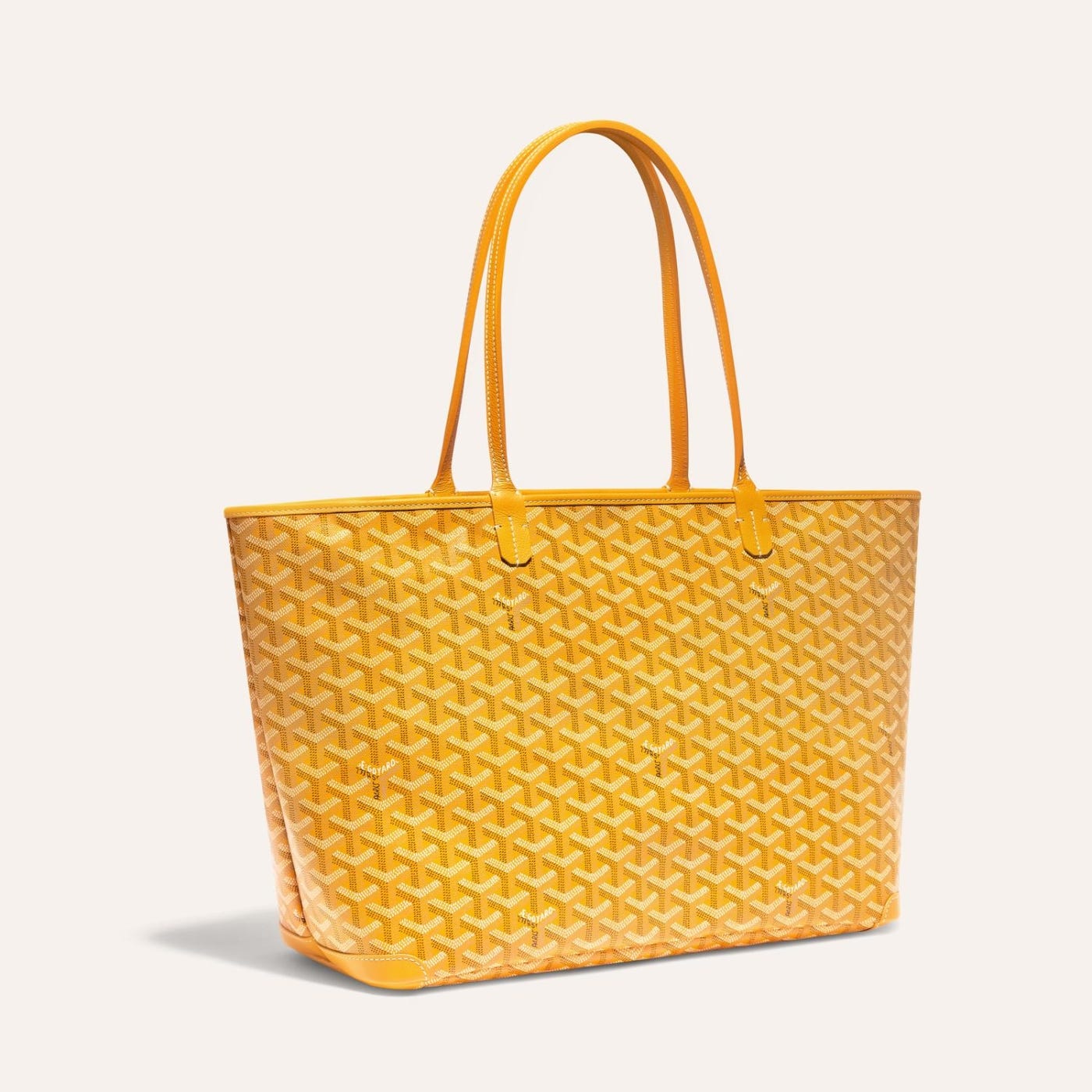Artois Tote MM Yellow Goyardine Canvas & Chevroches Calfskin Palladium Hardware