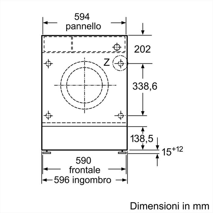BOSCH - Lavatrice WIW24342EU 8kg 1200g/min Classe C-Bianco