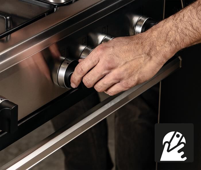 GLEM GAS - Cucina SA66TMI Classe A-Inox